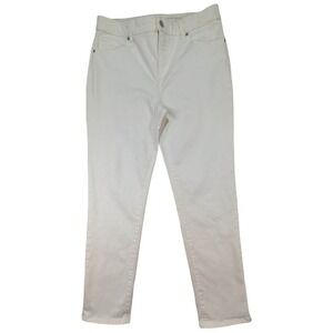 Chicos Jeans Pants Womens 8 Cream Preppy Clean Girl Quiet Luxury Coastal Grandma